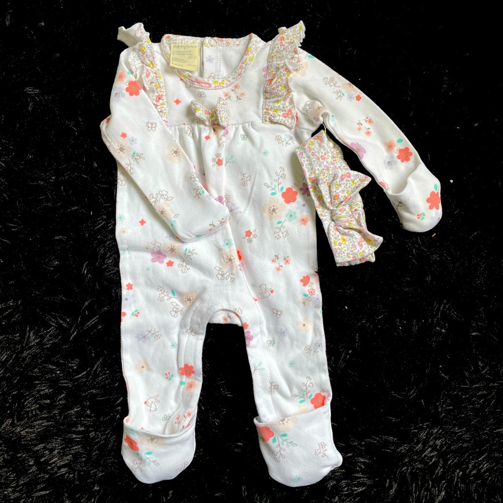 Babies first impression floral 2 piece set